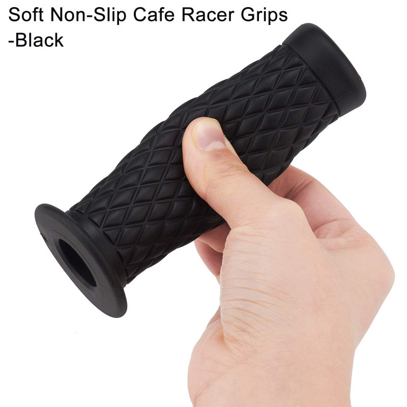 DKMOTORK 0031 Motorcycle Handlebar Grips for 7/8" Handlebars 22mm/24mm Non Slip Universal Black(Not fit for Bicycle) - Image 4